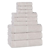 Mile Smart Twist Viscose Cotton Blend Solid 9 Piece Towel Set